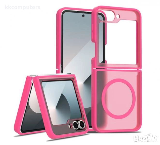 Калъф силикон мат MagSafe / Цикламен / за Samsung Z Flip 6 / Z Flip 7 Fe Баркод : 3133005, снимка 1