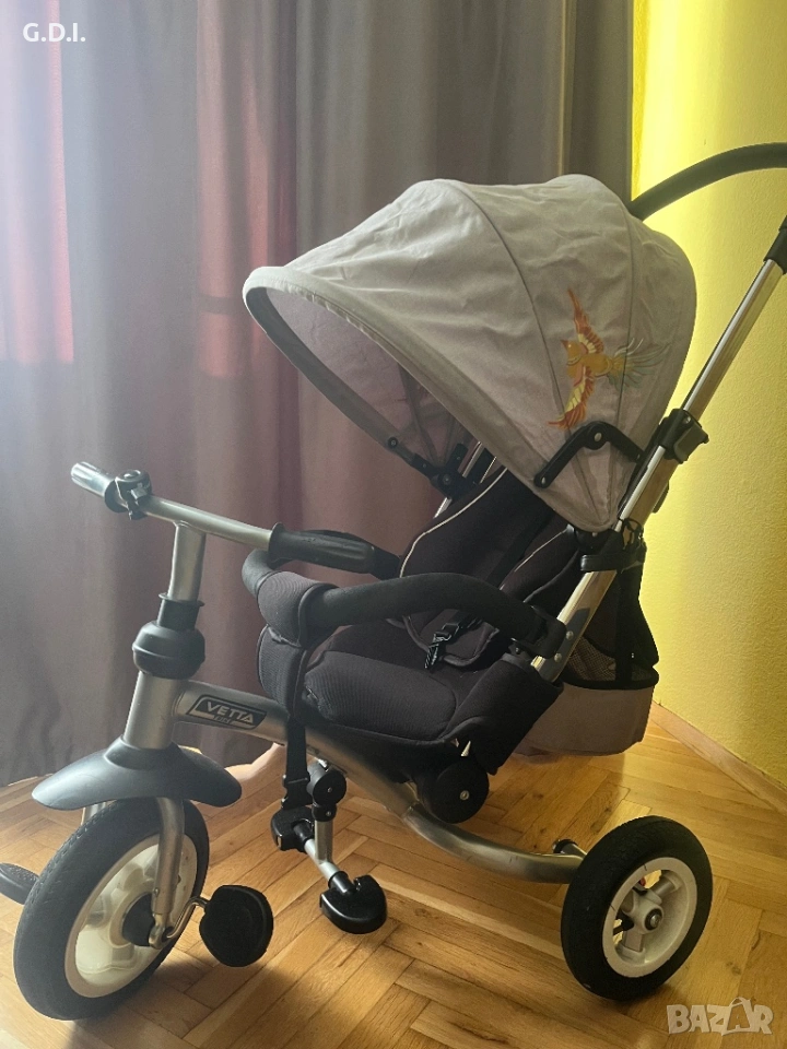 ДЕТСКА ТРИКОЛКА С ПОМПАЩИ ГУМИ KIKKABOO VETTA, снимка 1