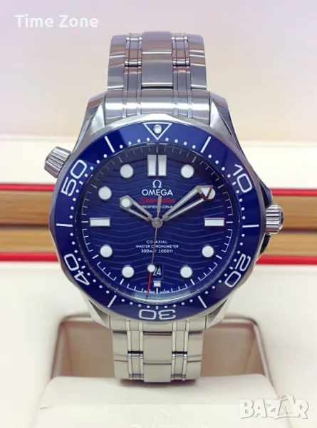 Omega Seamaster Diver 300M 42mm Steel Blue Wave Dial Ceramic Automatic, снимка 1