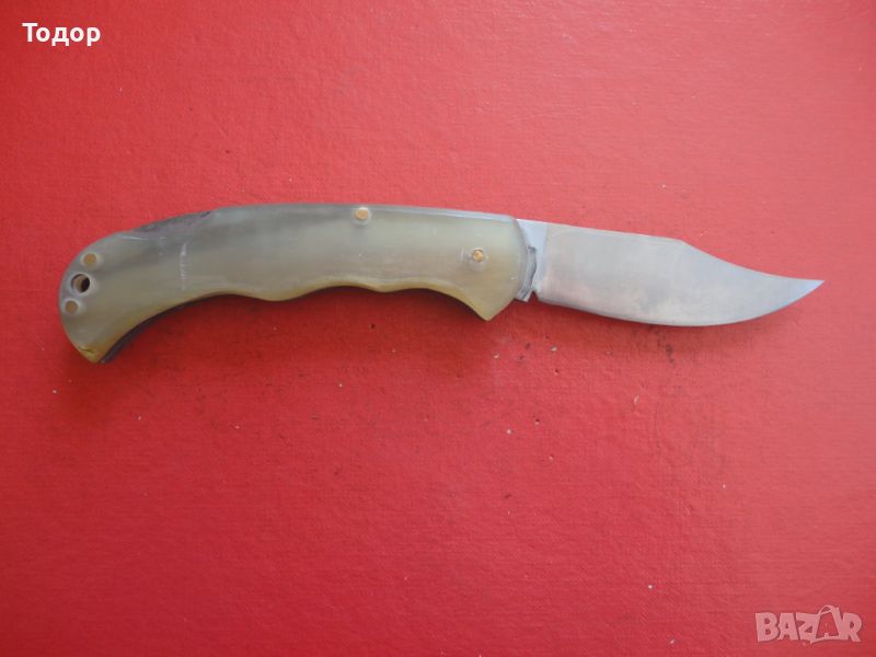 Страхотен джобен нож рогови чирени , снимка 1