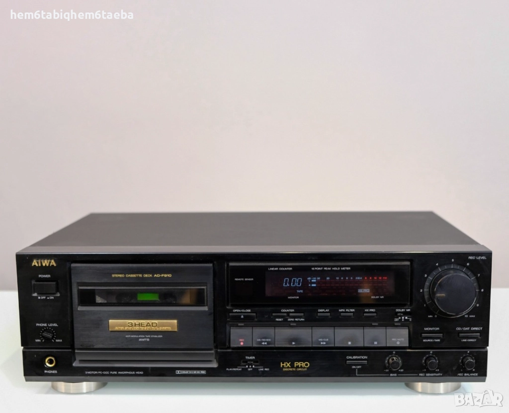 Aiwa AD F 910 Ultra Hi-Fi cassette deck , remote control, снимка 1