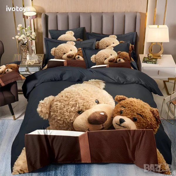 Двулицево спално бельо, 6 части (Реално Изображение) - Модел WS18070, снимка 1