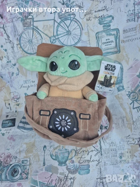 Плюшена играчка Simba Toys Star Wars The Mandalorian Grogu in Bag 25 cm Plush, снимка 1