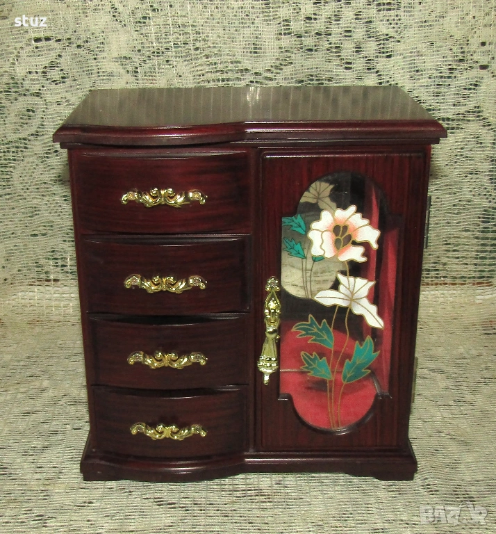 Музикална кутия за бижута с латерна (мелодия Лебедово езеро), снимка 1