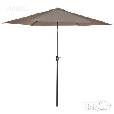 Madison Градински чадър Flores Luxe, 300 см, кръгъл, таупе（SKU:429011, снимка 1