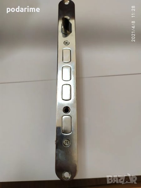 Брава за китайска входна врата - шипова, тристранна с овална челна планка, снимка 1