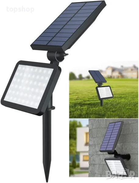 НОВ соларен прожектор за двор IP65 Водоустойчив, 5 режима на осветление за Външно градинско..., снимка 1