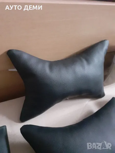 ТОП ЦЕНА 2 броя -15лв/БГ черни,бежови,кафяви кожени възглавнички за седалка на автомобил кола, снимка 1
