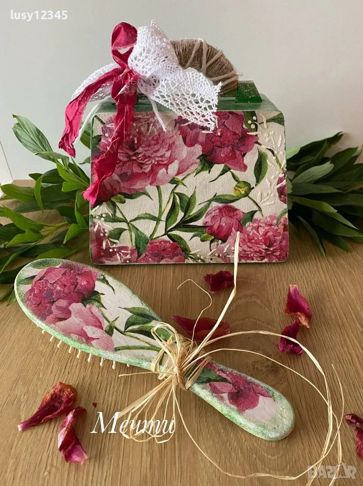 Кутия чантичка-Пролетни божури!, снимка 1