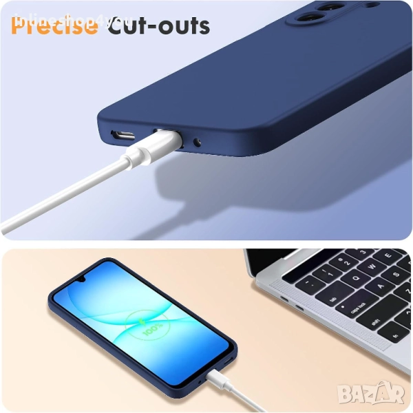 Матов Силиконов Кейс за Samsung Galaxy A17 - Тъмно син, снимка 1