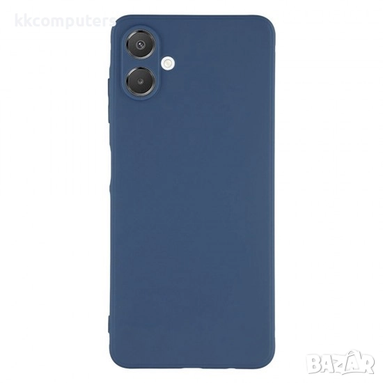 Силиконов кейс iPaky матиран, За Samsung Galaxy A07, Тъмносин и Протектор, снимка 1