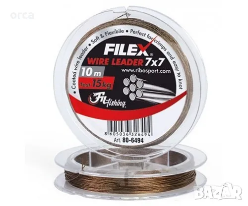 Метален повод с покритие за щука - FIL FISHING WIRE LEADER 7X7, снимка 1