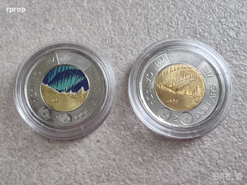 Канада 	.2 долара .2017 година. 1867 - 2017 година. Юбилейни . Редки монети. Чисто нови. 2 бройки., снимка 1