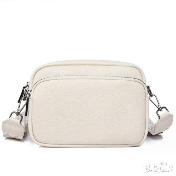 Малка дамска чанта от естествена кожа White 1225, снимка 1