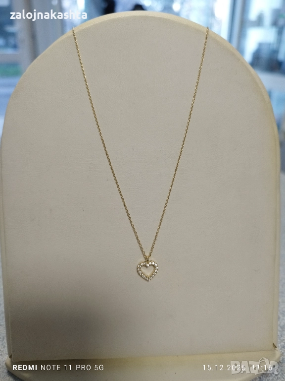 Ново Златно колие-1,43гр 14к, снимка 1