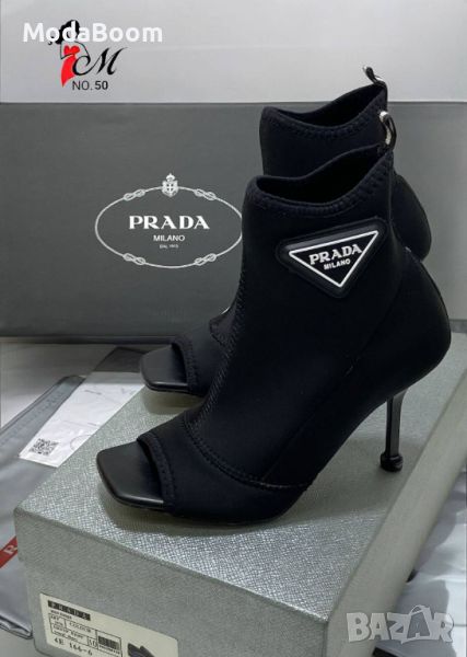 Черни летни боти Prada-GG436i, снимка 1