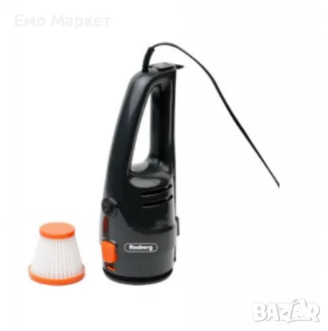 Прахосмукачка вертикална и ръчна 2в1 Rosberg, 600W, 0.8л., Циклон, Без торба, Черен/оранжев, снимка 7 - Прахосмукачки - 50052578