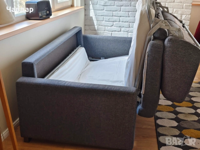 Диван 185см, разтегателен с матрак за спане 140см широчина, снимка 4 - Дивани и мека мебел - 53949156