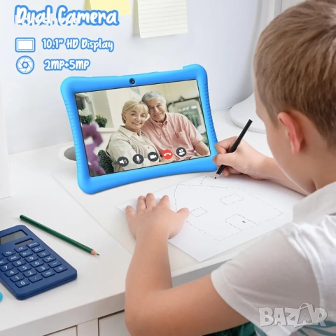 Нов детски таблет 6gb ram до 128gb storage 10.1 инча с Android 14, удароустойчив калъф за деца ..., снимка 5 - Таблети - 52367303