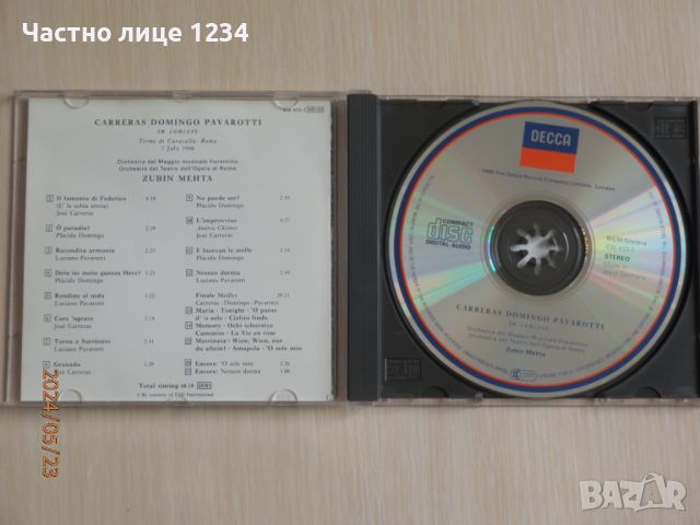 Carreras - Domingo - Pavarotti - in concert - 1990, снимка 3 - CD дискове - 45876508