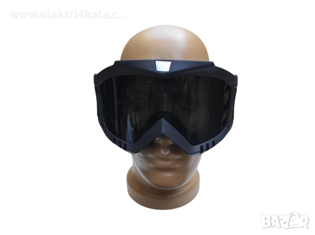 Ветроустойчиви очила с подвижна маска за лице (черна леща), снимка 4 - Аксесоари и консумативи - 52574408