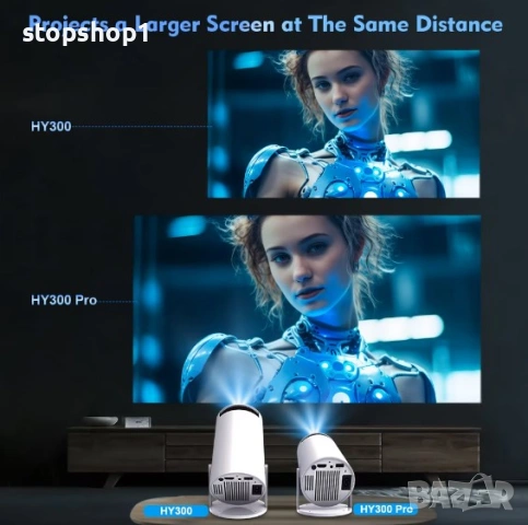 Проектор Magcubic HY300 Pro 4K Android 11, снимка 3 - Плейъри, домашно кино, прожектори - 53647556