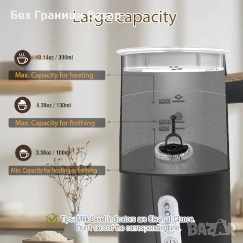 Нов Уред за разпенване / затопляне на мляко Млечна пяна за секунди Кафе, снимка 3 - Други - 50941360