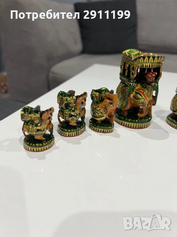 Антикварен индийски шах, снимка 7 - Шах и табла - 53333779