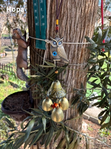 Вятърен звънец от метал Бухал , снимка 11 - Декорация за дома - 35950769