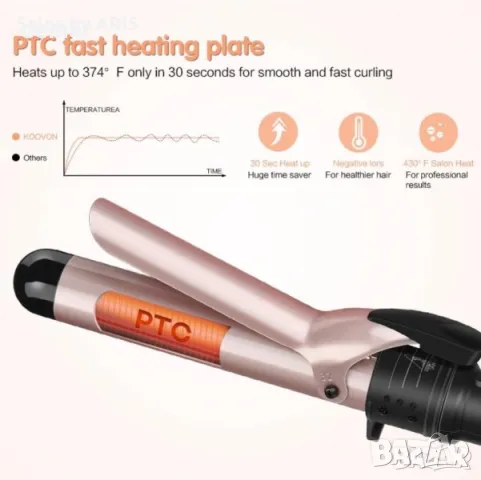 GINTOGE Маша за коса с пет керамични приставки, снимка 3 - Маши за коса - 49893839