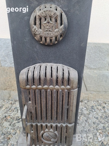 стара българска чугунена печка на дърва, снимка 3 - Печки, фурни - 54249155