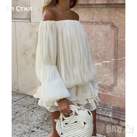 💕гащеризон от разливна материя с отворени рамене, снимка 3 - Гащеризони - 54076255