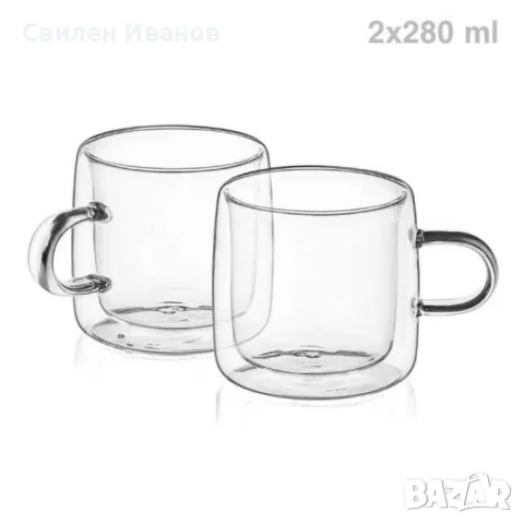 Чаша за чай и кафе 280ml, 2 броя, снимка 5 - Чаши - 46824402