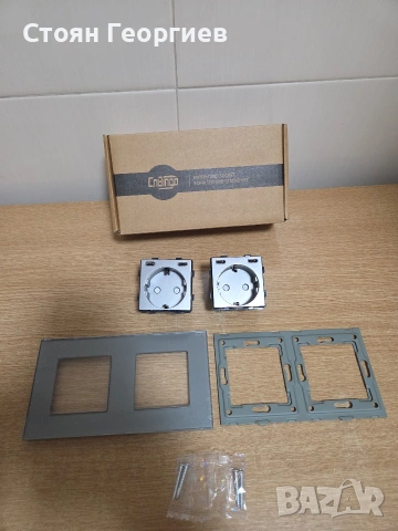 Чисто нов двоен контакт CnBingo с рамка от закалено стъкло.  , снимка 3 - Други стоки за дома - 54180249