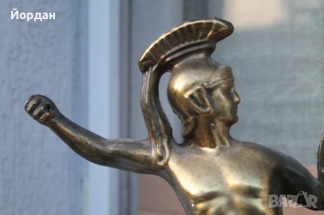 Бронзова фигурка ''Римски войник '', снимка 2 - Колекции - 53711136