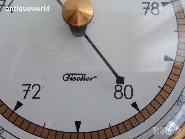  Прицизен Немски Барометър с Хидрометър, Термометър FISHER, снимка 5 - Антикварни и старинни предмети - 46167291
