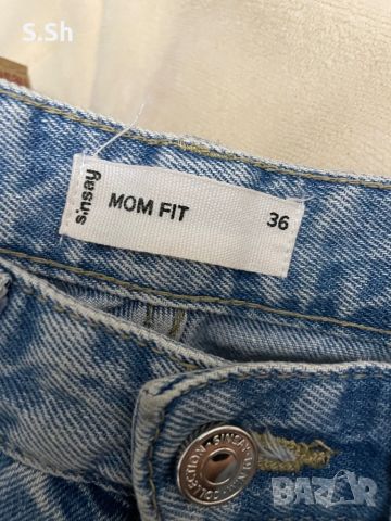 Дънки mom jeans 36, 3броя + клин, снимка 6 - Дънки - 45912462