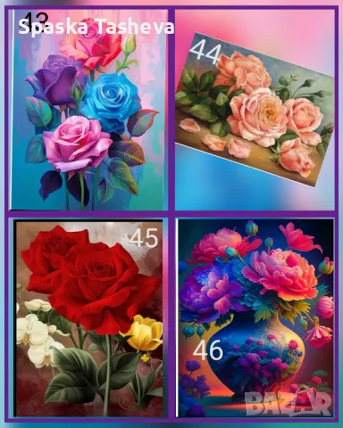 Диамантени комплекти за цялостно лепене , снимка 10 - Гоблени - 50425049