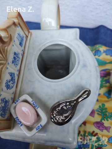 Голям винтидж чайник Paul Cardew - викториански умивалник, снимка 14 - Колекции - 52344653