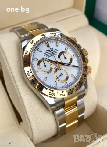 Rolex Daytona two tone white , снимка 2 - Луксозни - 48297670