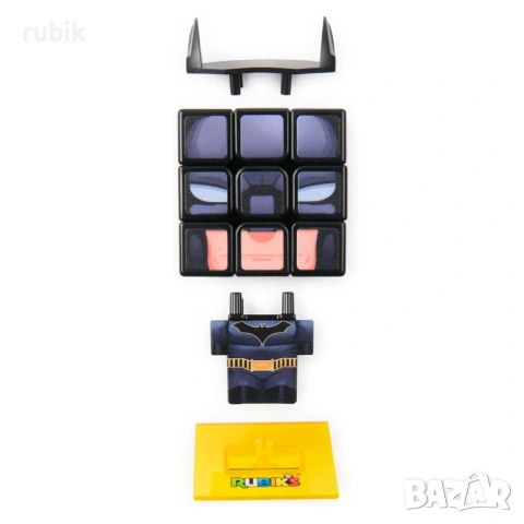 Оригинален магически пъзел Rubik's Batman Cube 3x3x3 - С цветни пластини, снимка 5 - Игри и пъзели - 45822926