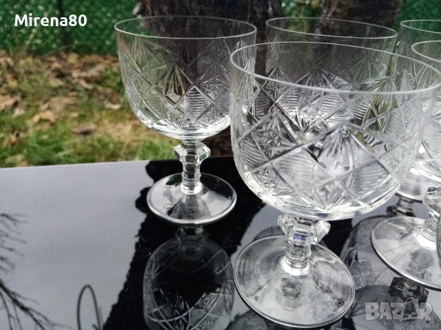 Кристален сервиз за вино - Сливен, снимка 2 - Сервизи - 53433662