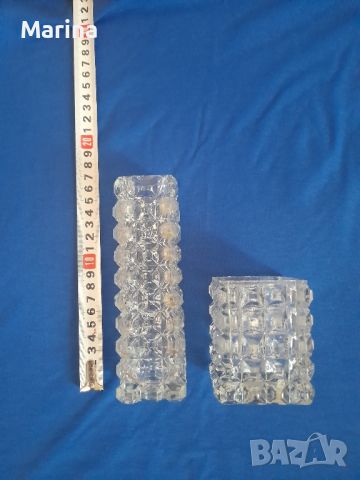 комплект стъклени вази, снимка 1 - Вази - 45254547