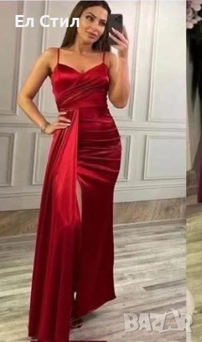 🌹Дамска рокля ,Сатен., снимка 5 - Рокли - 53962673