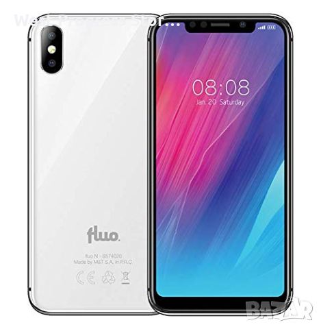 fluo N Dual SIM 3GB RAM (бял) - 32GB - Смартфон - Android 8.1, снимка 1 - Други - 44957175