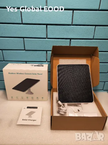 6W Слънчев Панел за Камери – Водоустойчив / Type-C / Micro USB