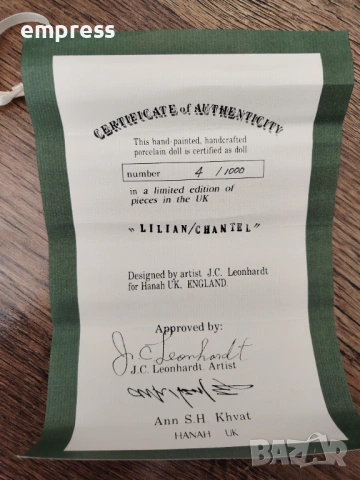 Порцеланова кукла Hanah , снимка 3 - Колекции - 53174016