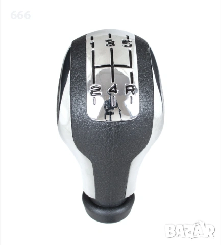 Топка за скоростен лост, M MODECAR, черна + ярък хром, 5 скорости + R, за Citroen и Peugeot, снимка 3 - Аксесоари и консумативи - 53297511