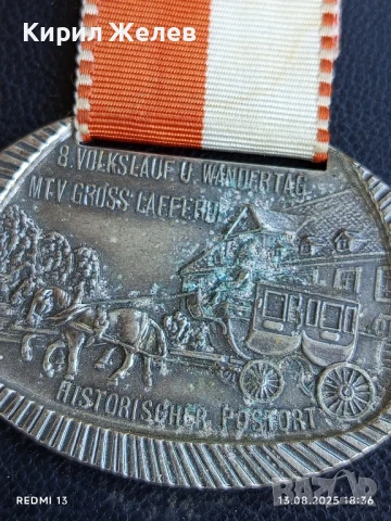 Медал осмото издание на пешеходен ден и крос Германия за КОЛЕКЦИЯ 24209, снимка 3 - Антикварни и старинни предмети - 51357123