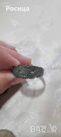 Стар годежен  пръстен с надпис " Бъди ми вярна", снимка 3 - Антикварни и старинни предмети - 53935690